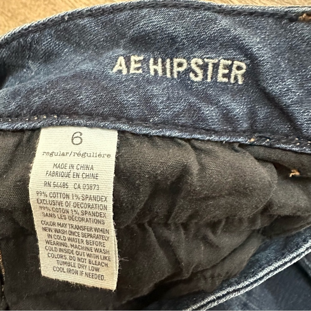 American Eagle AE Hipster Denim Jeans Low Rise 6 - Picture 5 of 5